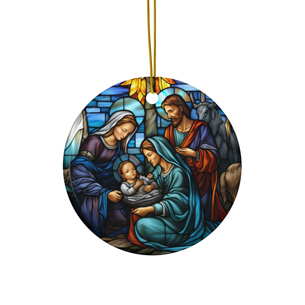 🎄 Nativity Scene Snowflake Ornament ✨