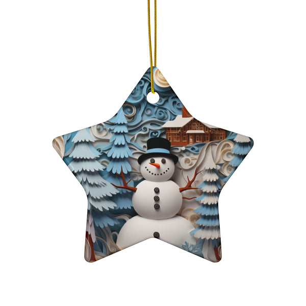 ⛄ Winter Wonderland Snowman Circle Ornament 🎄