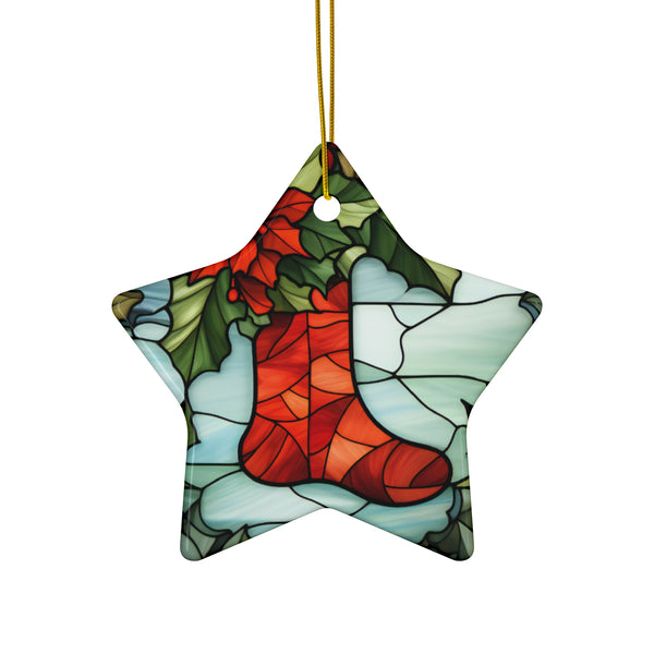 🎄 Christmas Stocking Circle Ornament 🎁