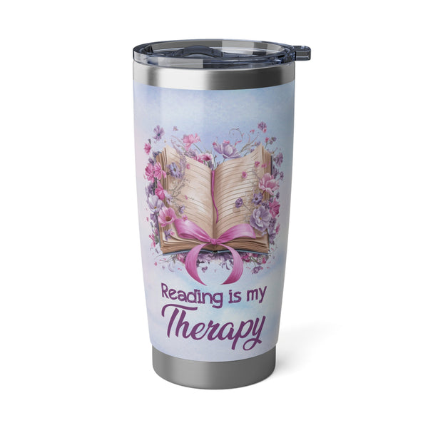 Book Lover's Therapy Tumbler 📚💜✨