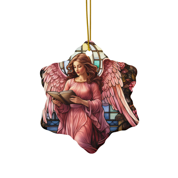 🎄 Stained Glass Angel Snowflake Ornament 🌟
