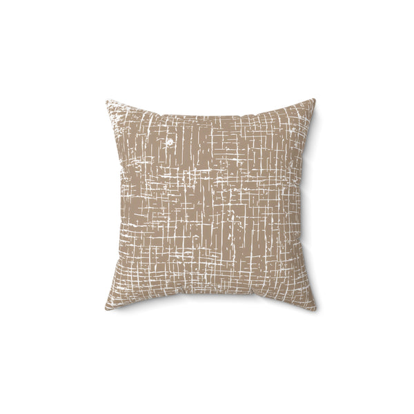 Beautiful Line Spun Polyester Square Pillow - Elegant Home Accent, Double-Sided Print, Multiple Sizes Concealed zipper Pillow