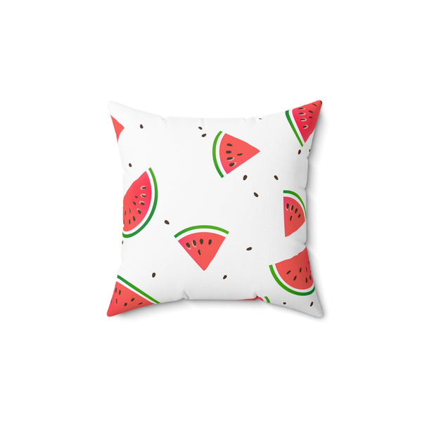 Watermelon Print Spun Polyester Square Pillow - Fun & Fresh Decor, Double-Sided Print, Multiple Sizes Concealed zipper Pillow