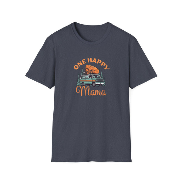 Copy of One Happy Mama Happy Camper Matching Family First Birthday Unisex Softstyle T-Shirt