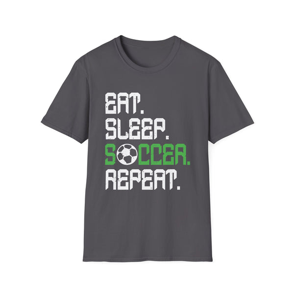 Eat Sleep Soccer Repeat Shirt Soccer Player Coach Boys Unisex Softstyle T-Shirt