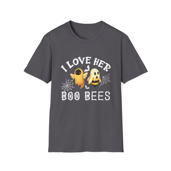 I Love Her Boo Bees tee Funny Couples Halloween Costume Unisex Softstyle T-Shirt