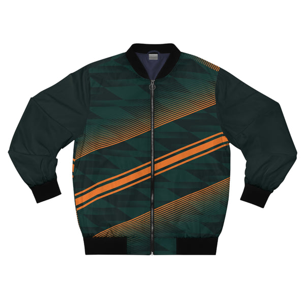 Geometric Green Bomber Jacket 🌿✨