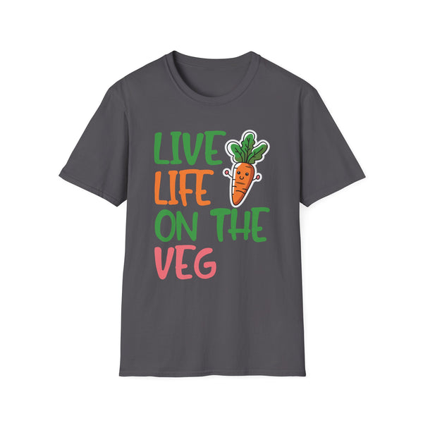 Funny plant based design_ carrot with funny Vegan Slogan Unisex Softstyle T-Shirt