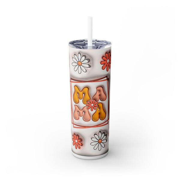 🌸 "Mama" 20oz Skinny Tumbler – Floral Mama Design 🌼