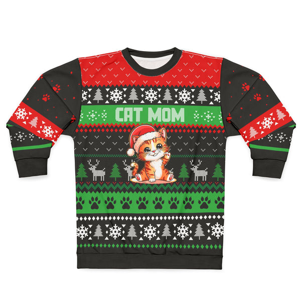 Cat Mom Christmas Ugly Sweater 🎄🐾