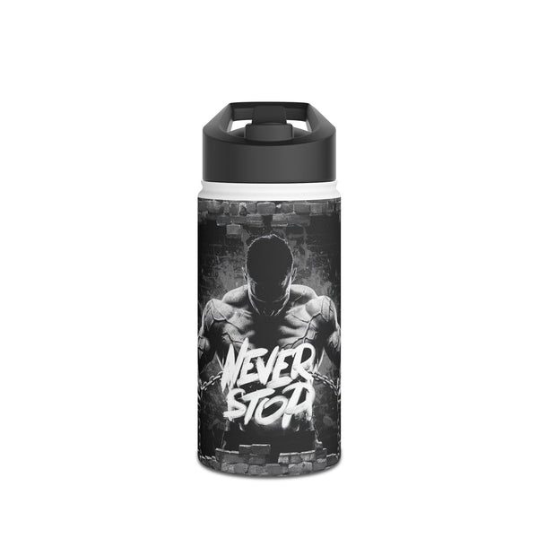 "Never Stop" Stainless Steel Water Bottle 💪🔥