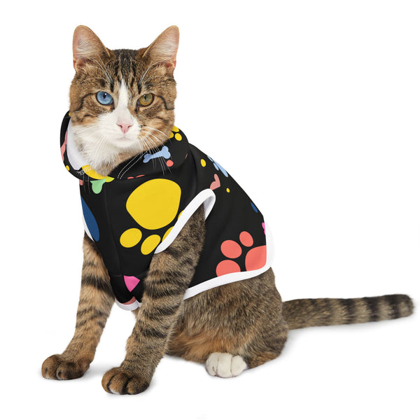 🐾 Vibrant Paw Print Pet Hoodie – Bold, Fun, and Cozy for Your Pup! 🐶
