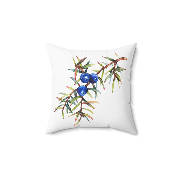 Beautiful Leaf Spun Polyester Square Pillow, Double-Sided Nature-Inspired Cushion, Cozy Home Decor, Zippered Accent Pillow