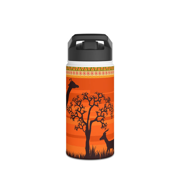🦒 Safari Vibes Stainless Steel Water Bottle 🌅