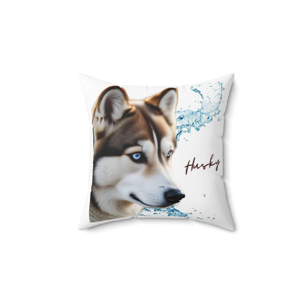 Puppy Print Spun Polyester Square Pillow - Adorable Dog Design, Double-Sided Print, Multiple Sizes Concealed zipper Pillow