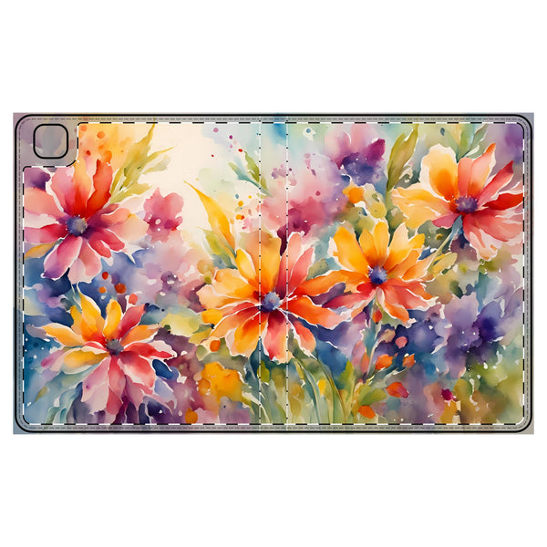 Vibrant Watercolor Floral iPad Folio Case 🌸🎨