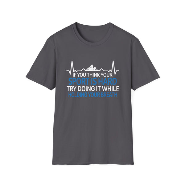 Funny Swimming Apparel for Swim Team Heartbeat Swimmer Unisex Softstyle T-Shirt