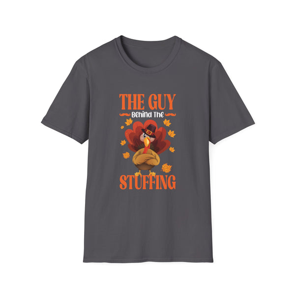 funny Baby Announcement Thanksgiving Turkey Expecting Dad Unisex Softstyle T-Shirt