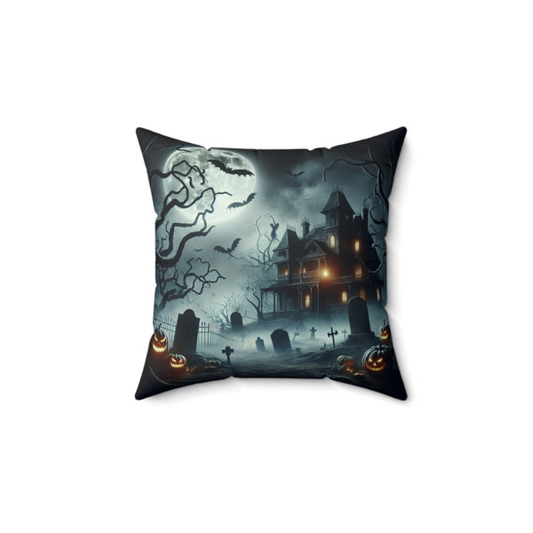 Halloween Spun Polyester Square Pillow - Festive Decor