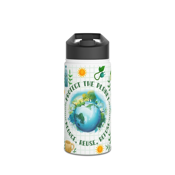"Protect the Planet" Stainless Steel Water Bottle 🌍💧