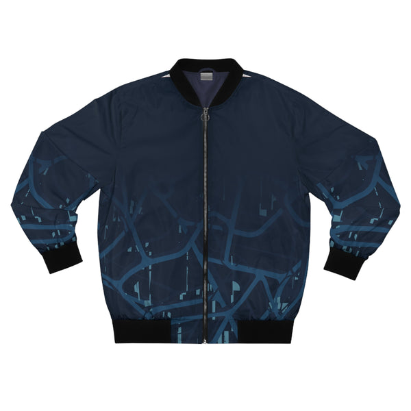 Urban Blue Circuit Bomber Jacket 🌐💻