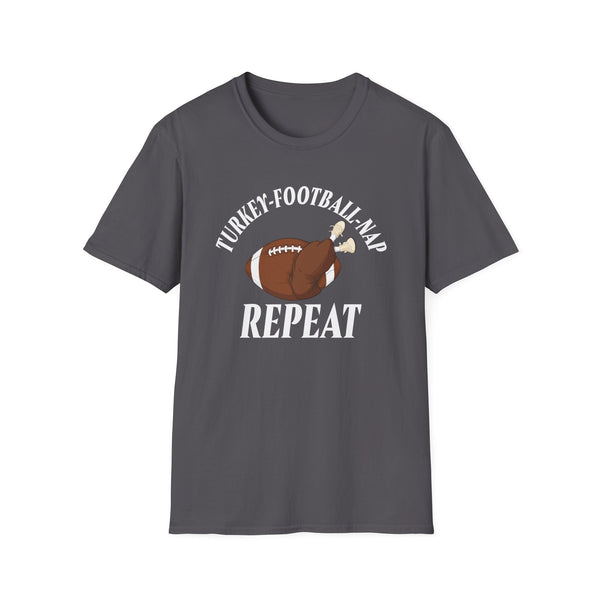 Football Turkey Nap Thanksgiving For Men Unisex Softstyle T-Shirt