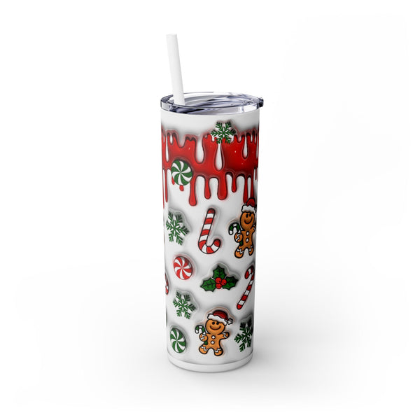 🎄 Gingerbread Christmas Skinny Tumbler 🍬✨