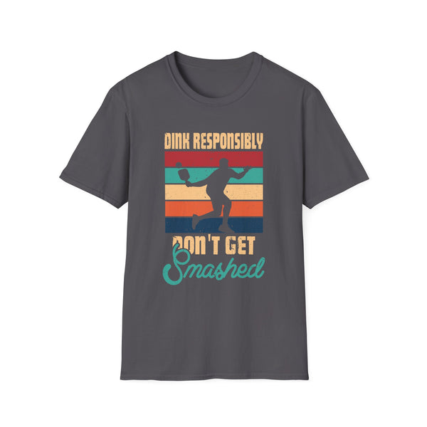 Dink Responsibly Funny Slogan For Pickleball Player Unisex Softstyle T-Shirt