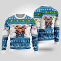 Sweatshirt De Noël Motif Vache écossaise Avec Guirlande Lumineuse - Taille Unique, Coupe Classique, 241g - Cadeau Humour Festif - 8