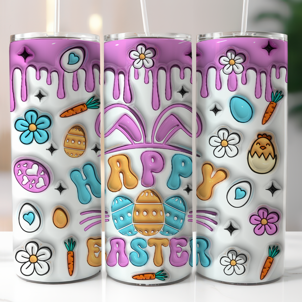 🌸 3D Easter Bunny Skinny Tumbler 🐰🥕