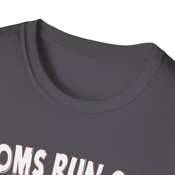 Mom Tee - Moms Run on Love, Coffee and Wine Tee Unisex Softstyle T-Shirt