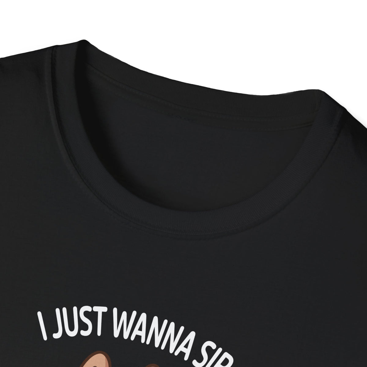 I Just Wanna Sip Coffee And Pet My Cat Funny Unisex Softstyle T-Shirt