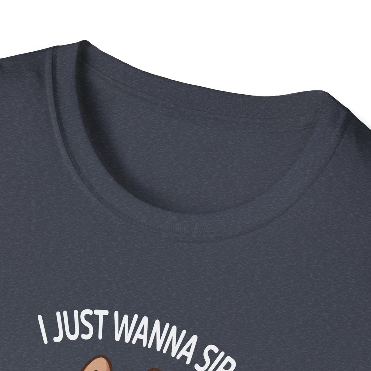 I Just Wanna Sip Coffee And Pet My Cat Funny Unisex Softstyle T-Shirt
