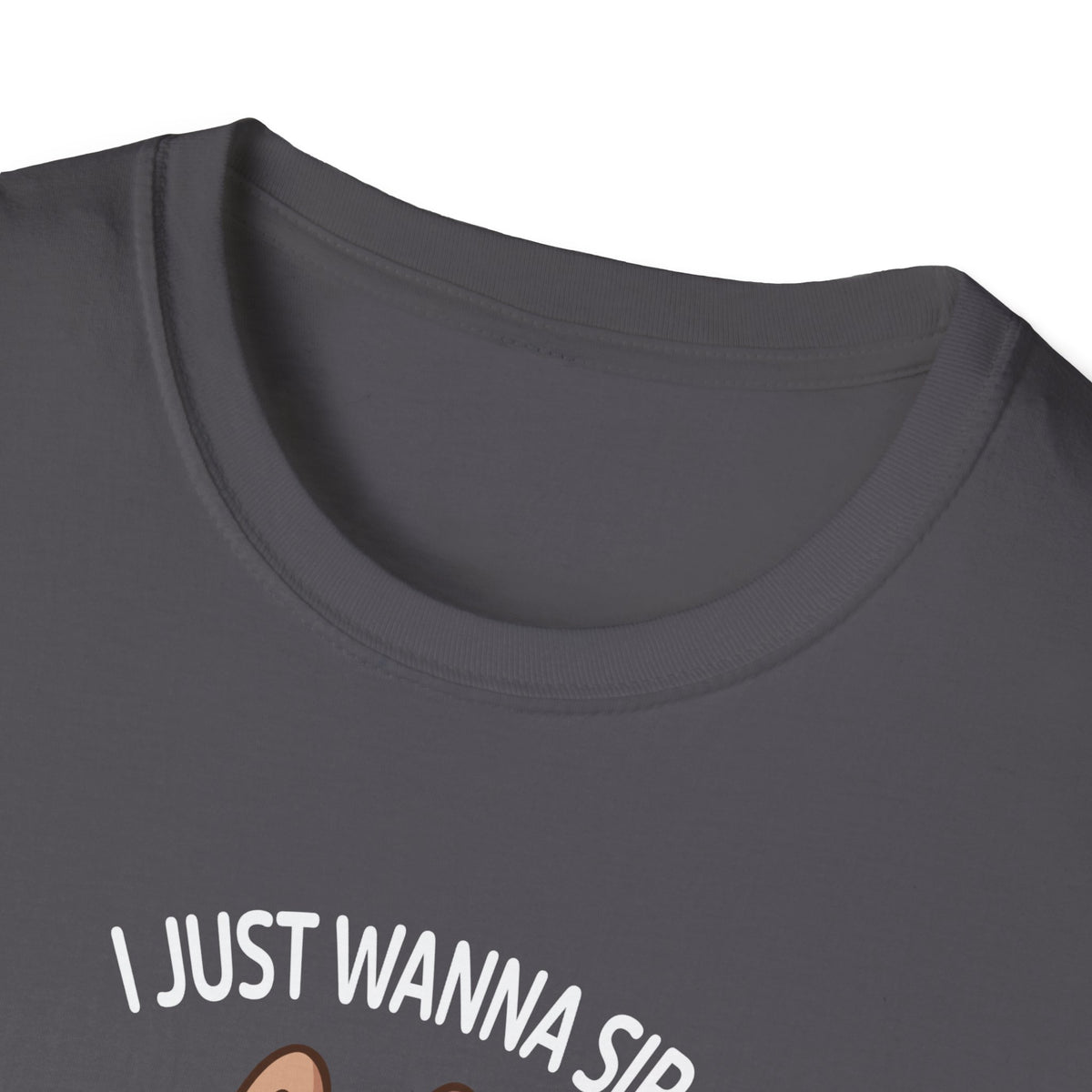 I Just Wanna Sip Coffee And Pet My Cat Funny Unisex Softstyle T-Shirt