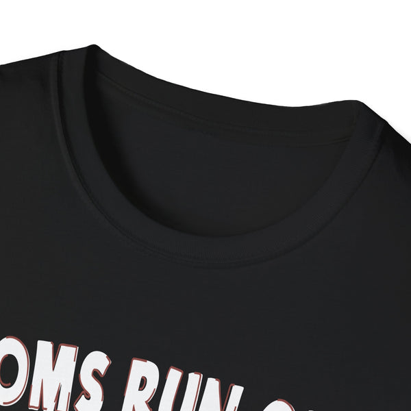 Mom Tee - Moms Run on Love, Coffee and Wine Tee Unisex Softstyle T-Shirt